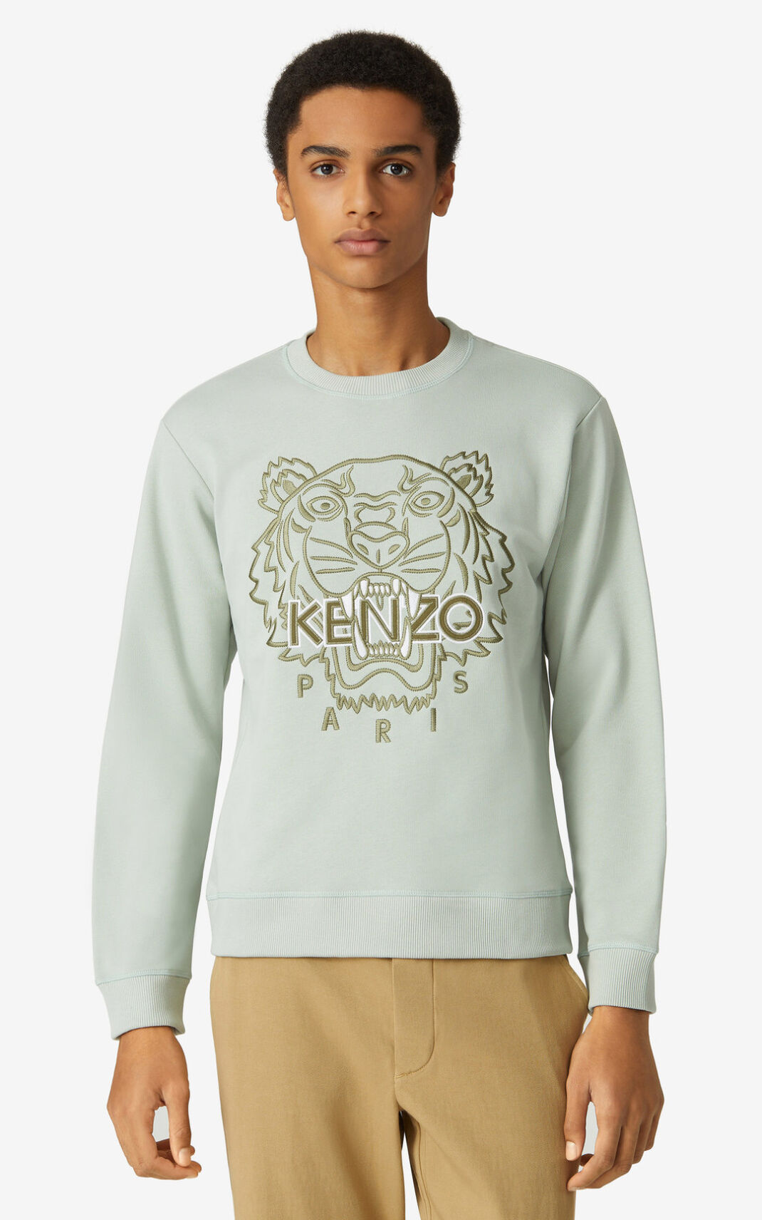 Sudadera Kenzo Tiger Hombre Verde Oliva Verde NTW210795